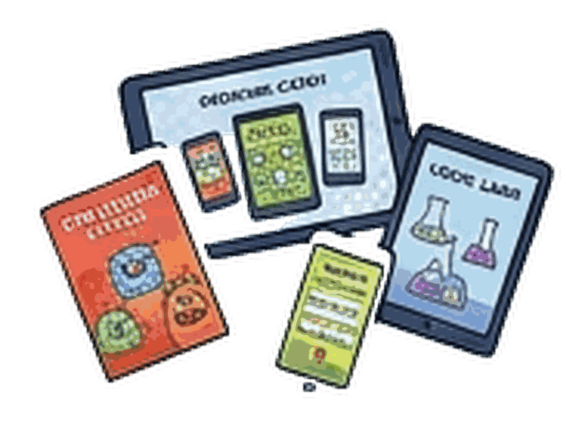 Tablets and phones showing the Brain Boost apps